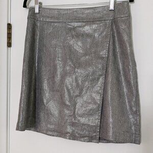Eileen Fischer Silver Wrap Skirt